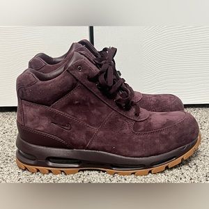 NEW! Nike Air Max Goadome Deep Burgundy Suede Gum Bottom 865031-602 Sz 11 & 13